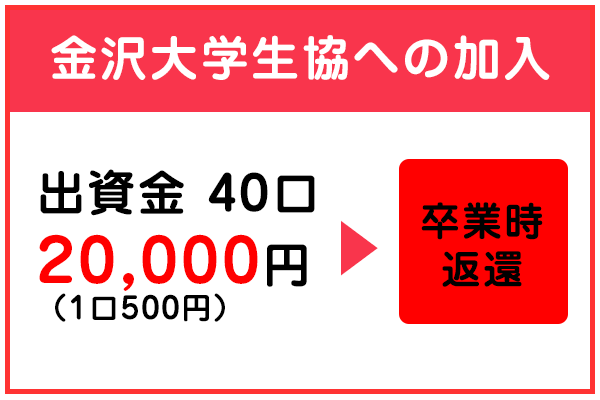 金沢大学生協への加入